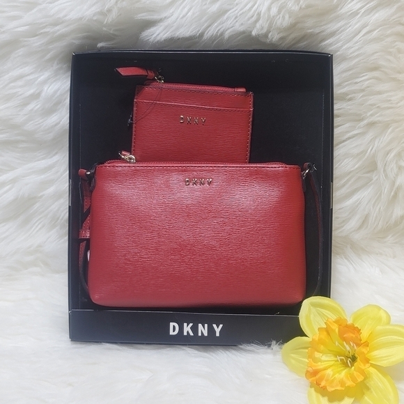 Dkny Handbags - DKNY TOP ZIP AND CROSSBODY RED NEW.